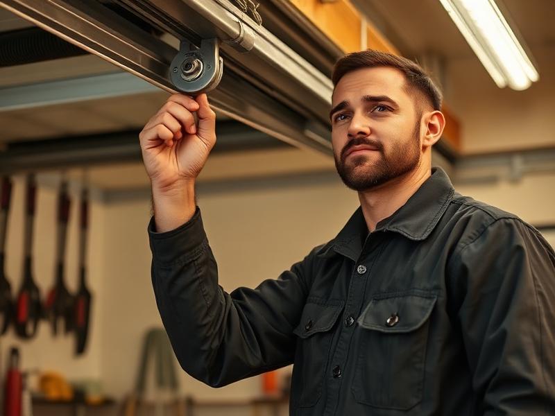 Skilled garage door technician at work - Express Garage Door Group